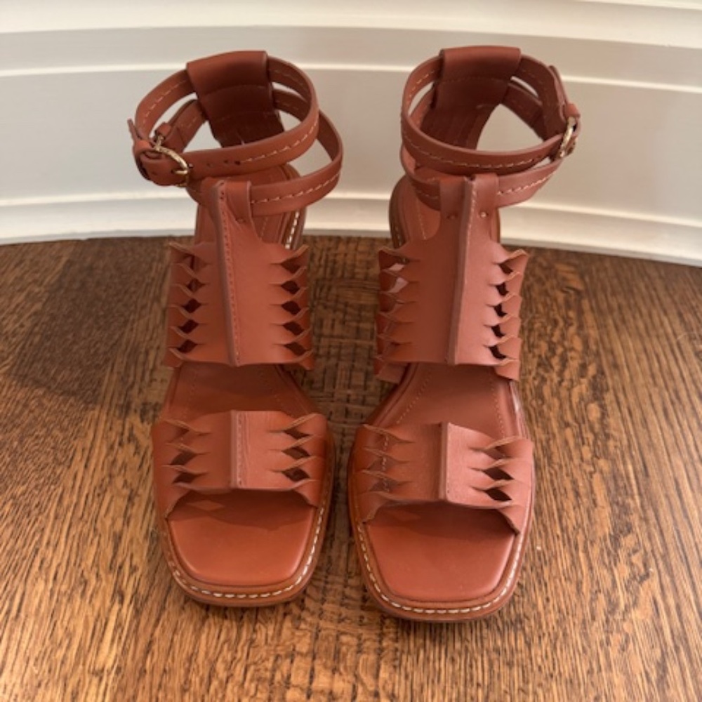 Ulla Johnson Madeira Sandals - Size 37.5 in Tan Leather